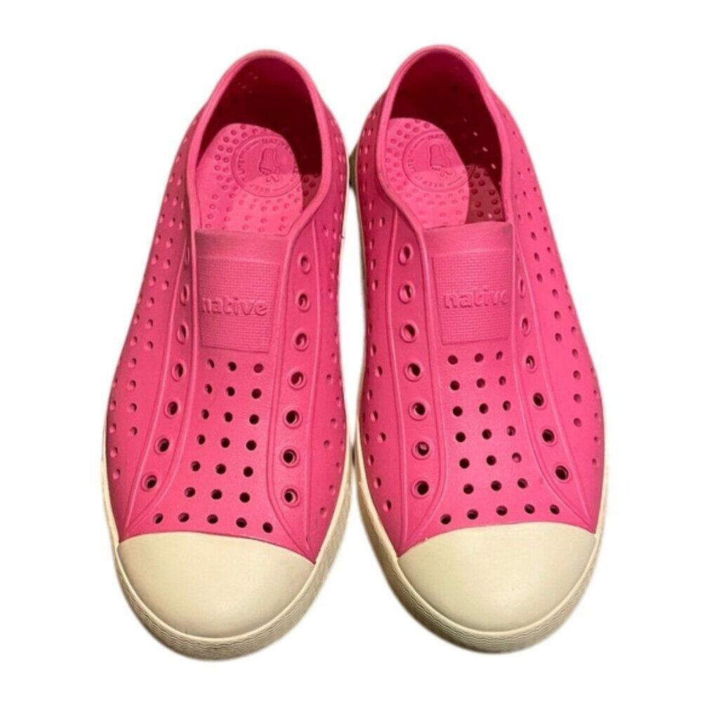 Native Shoe Pink Jefferson Waterproof Sneaker Shoes Big Kids Size J4